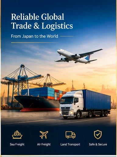 Port, truck and cargo plane